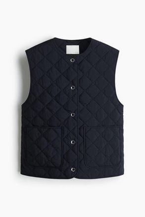 H&M Quilted Gilet in Black at Nordstrom, Size Xx-Large