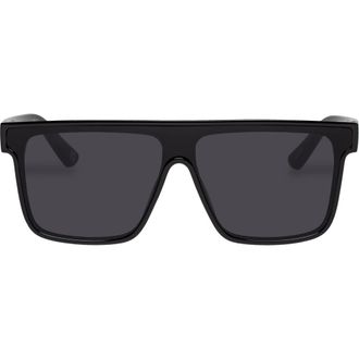 AIRE Ara 142mm Shield Sunglasses in Shiny Black at Nordstrom