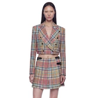 Vivienne Westwood Cropped Heather Check Blazer