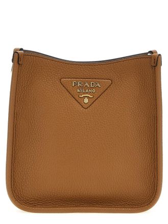 Prada Brown Logo Crossbody Bag
