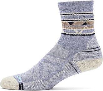 Smartwool Hike Light Cushion Zig Zag Valley Mid Crew Socks Womens Crew Cut Socks Shoes Chalk Violet : LG (Womens Shoe 10-12.5)