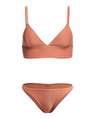 Roxy Tankini ROXY Coconut Crew, Damen, Gr. XL, Cup B, beige (cedar wood), Obermaterial: 78% Nylon, 17% Nylon, 4% metallisierte Fasern, 1% Elasthan;, Bikini