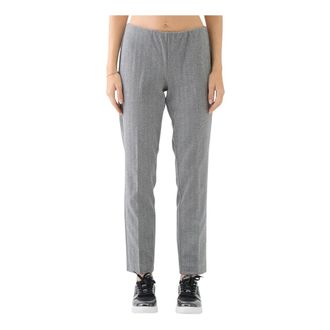 Le Tricot Perugia Chinos, female, Gray, Size: XL Grey Cigarette Pants Elastic Waist