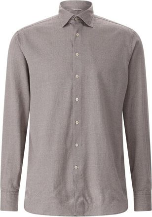 Stenstr&ouml;ms Casual Shirts - Heren - Casual Overhemden - Grijs - 2XL - Katoen - Overhemden