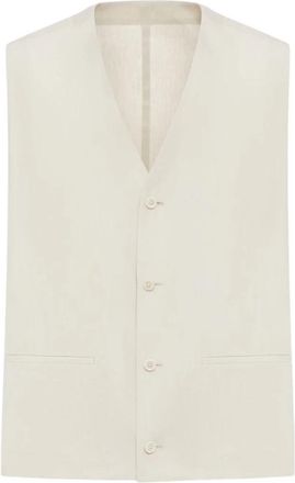 Lardini Suit Vest - Heren - Gillet - Beige - L - Leer - Kostuums