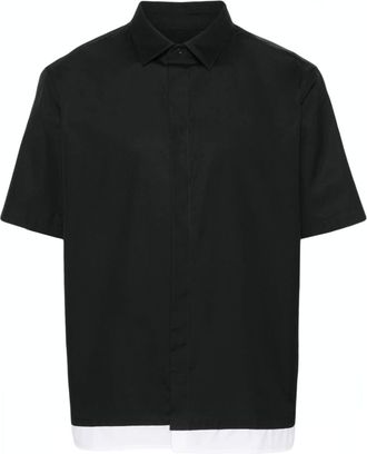 Neil Barrett Loose Double cotton shirt - men - Cotton - L - Black
