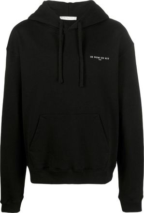 Ih Nom Uh Nit graphic-print cotton hoodie - men - Cotton - L - Black