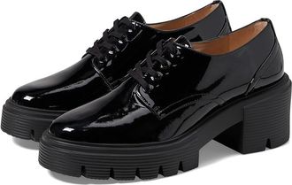 Stuart Weitzman Soho Derby Womens Flat Shoes Black : 8.5 M, Leather/Rubber