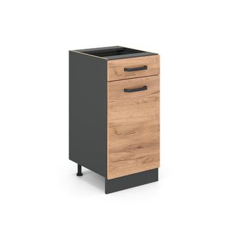 Vicco Mueble Bajo De Cocina R-line, Roble Dorado, 40 Cm Sin Encimera Vicco