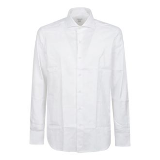 Orian Long Sleeve Slim Shirt - Heren - Zakelijke Overhemden - Wit - L - Katoen - Overhemden