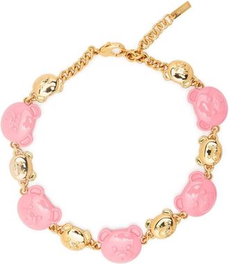 Moschino Teddy Bear charm choker - women - Aluminium/Brass/Zamak/Plastic - OS - Pink