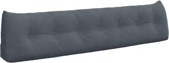 vidaXL Coj&iacute;n De Espalda Gris Oscuro 200 X 24 X 50 Cm Terciopelo Vidaxl