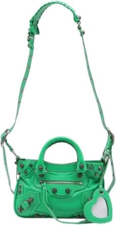 Balenciaga Pre-owned Mini Bags, female, Green, Size: ONE SIZE Pre-owned Small Neo Cagole Tote