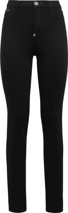 Philipp Plein Denim High Waist Jegging - Dames - Skinny Jeans - Zwart - W25 - Denim - Jeans