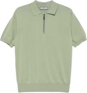 Canali Polo con zip - Verde