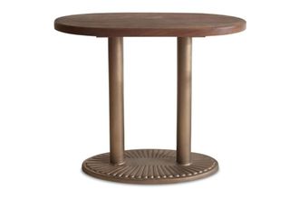 PIB Consola ovalada de madera marron