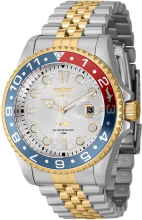 Invicta Pro Diver 40010 Heren Horloge - Quartz Uurwerk - Roestvrij Staal met zilveren Wijzerplaat - 43mm