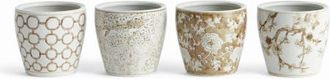 Napa Home & Garden Brown & White Chinoiserie Planters Province Pots, Set of 4 at Nordstrom