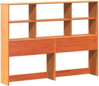 vidaXL Vidaxl - Cabecero De Cama Almacenaje Madera Maciza Pino Marr&oacute;n 120 Cm