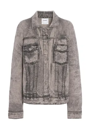 Barrie Denim-Effect Regular Jacket with Button Closure