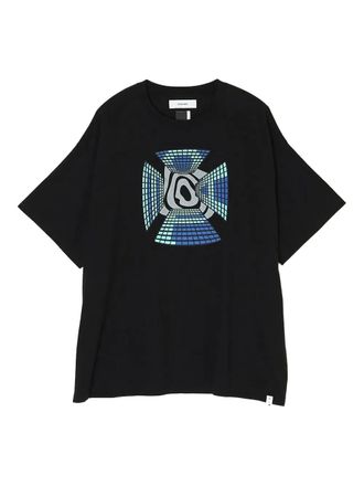 Facetasm graphic-print t-shirt - men - Cotton - 5 - Black