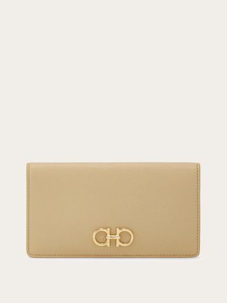 Ferragamo Women Gancini continental wallet Beige