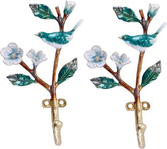 OEM 2 Ganchos Decorativos De Pared De 16,5 X 9,7 Cm. Ganchos De Metal Adecuados Para Colgar Bufandas, Chaquetas, Llaves, Joyas, Bolsos Peque&ntilde;os, Etc