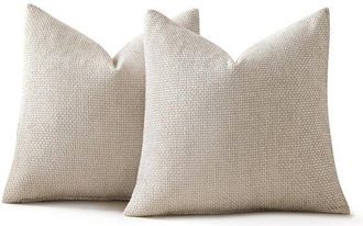OEM Funda De Almohada De 45 X 45 Cm - Juego De 2 Piezas - Marr&oacute;n Claro - Ideal Para La Decoraci&oacute;n Del Hogar