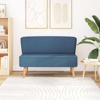 vidaXL Sof&aacute; De Tela Azul 117x55,5x77 Cm Vidaxl