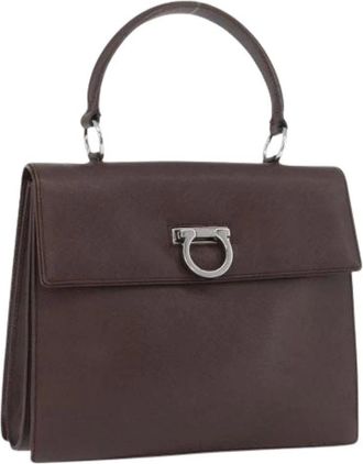 Ferragamo Pre-owned Handbags, female, Brown, Size: ONE SIZE Pre-owned Hand Bag