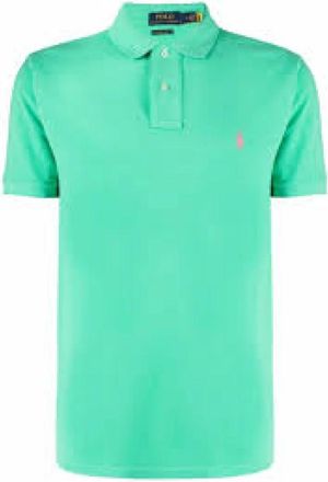 Polo Ralph Lauren Slim Fit Polo Shirt - Heren - Polos - Groen - L - Katoen - Tops