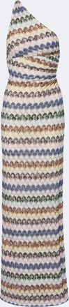 Missoni One-shoulder lam&eacute; gown