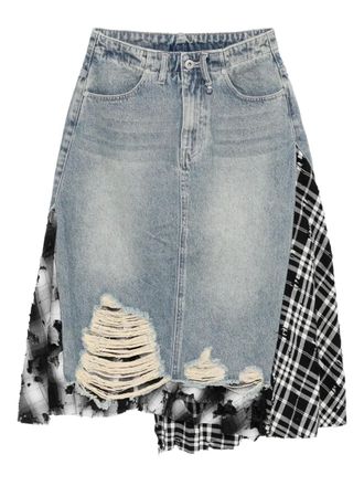 Musium Div. denim skirt - women - Fabric/Cotton/Polyester - M - Blue