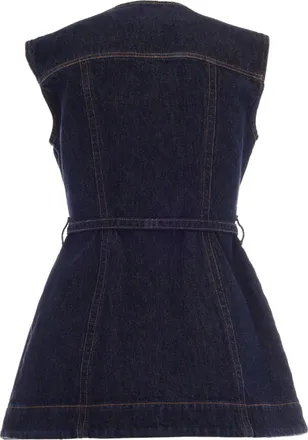Sportmax Belted Denim Tunic - Navy