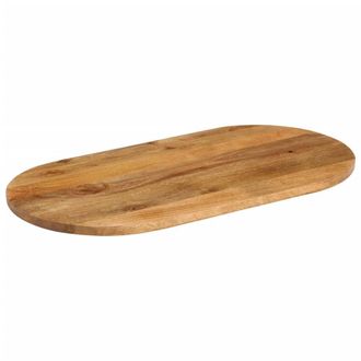 Berkfield Home Table Top 140x60x2.5 cm Oval Solid Wood Mango in Brown