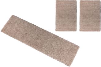 My Home Bettumrandung »Viva« Höhe 45 mm 3 Stk. tlg. Bettvorleger, Läufer-Set, Uni-Farben, einfarbig, besonders kuschelig