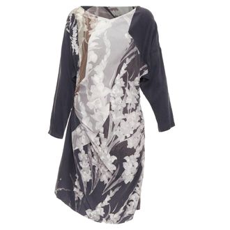 Dries Van Noten 2009 Floral Drape Dress