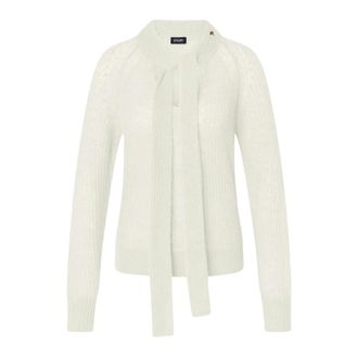 Joop Gebreide trui met strikdetail - Dames - Truien - Wit - Maat: L Wol