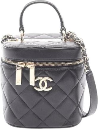 Chanel Pre-owned Trendy CC Lamsleer Schoudertas - Dames - Vintage Handtas - Blauw - ONE Size - Leer - Vintage
