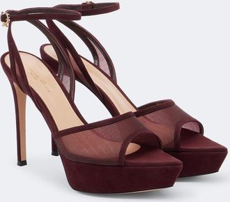 Gianvito Rossi Mesh platform slingback sandals