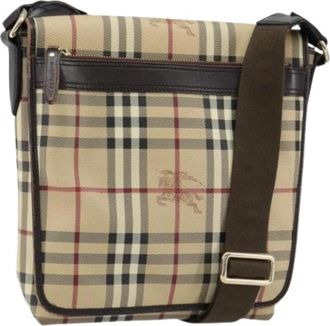 Burberry Pre-owned Plastic Schoudertas - Dames - Vintage Schoudertas - Beige - ONE Size - Vintage
