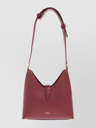 Furla textured shoulder bag adjustable strap