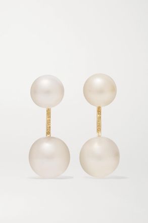Mateo Bijoux 14-karat Gold Pearl Earrings - Oro