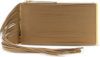 Elisabetta Franchi Fringed Leather Clutch Bag