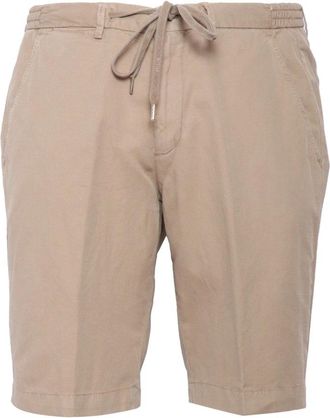 BRIGLIA 1949 Beige Linnen en Katoenen Bermuda Shorts - Heren - Korte Broeken - Bruin - XL - Katoen - Korte Broeken