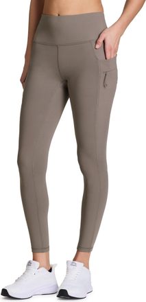 Avalanche Squat Proof Legging for Women, Buttery Soft Full Length Skinny Pant Legging for Hiking, Workouts, Zip Driftwood, Medium