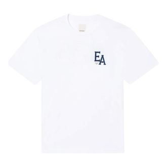 Emporio Armani T-Shirts, male, White, Size: XL Emblem T-Shirt