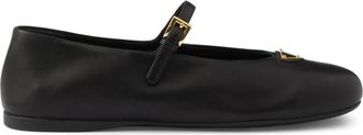 Prada Enamel Logo Ballerina Shoes