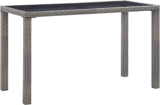 vidaXL Garden Table Anthracite 123x60x74 cm Poly Rattan vidaXL