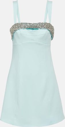 SIMKHAI Lenny embellished crepe minidress